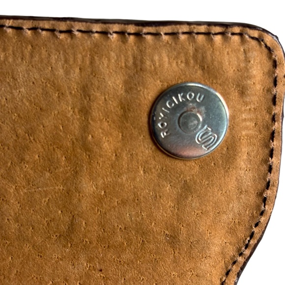 Vintage Samsung Leather Flip Cell Phone Case. Attaches To Belt. Brown 2 Snaps - Picture 7 of 9